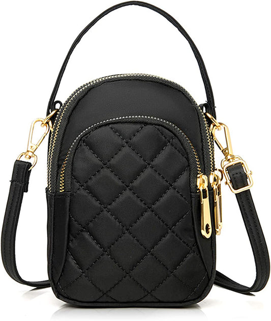 Black Quilted Crossbody Purse